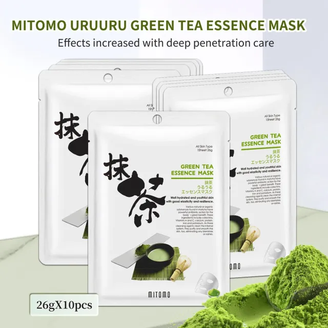 Mitomo TX Thé Vert JPSS00612 masque tissu éclat