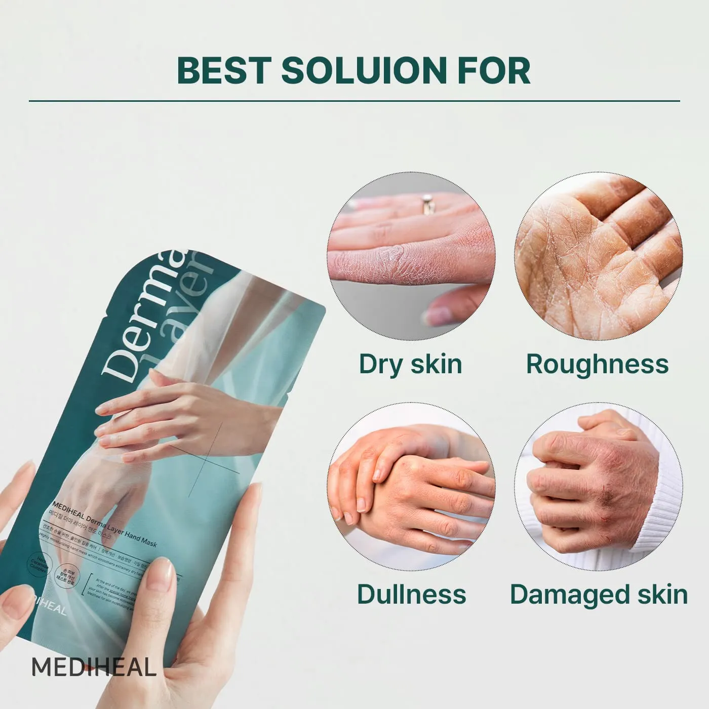 Mediheal Derma Layer masque mains 5 paires acide hyaluronique