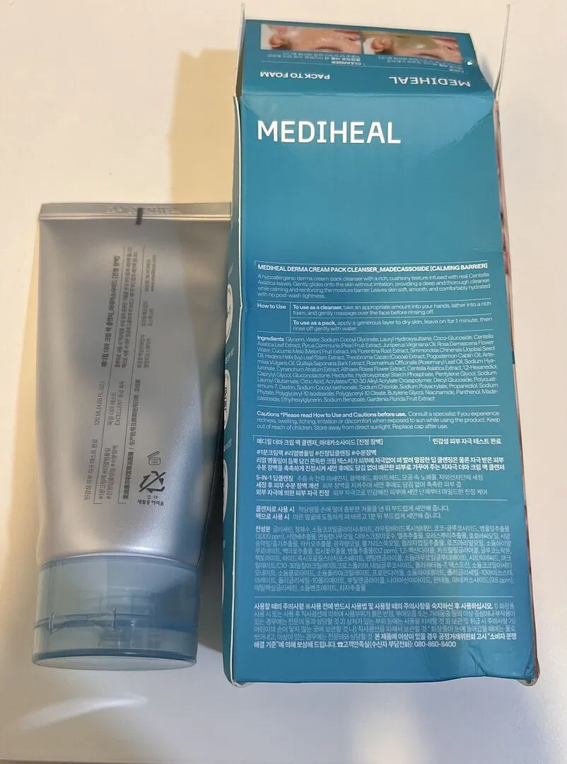 Mediheal Derma Creampack Madecassoside nettoyant 120 ml