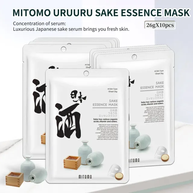 Mitomo Sake masque visage éclat hydratant ferment de riz
