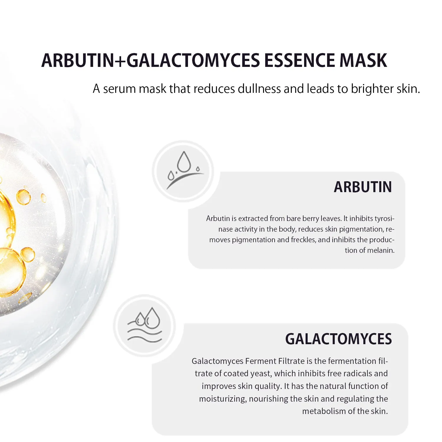 Mitomo MC MCSS00601-A-5x003 masque visage 30 pièces arbutine