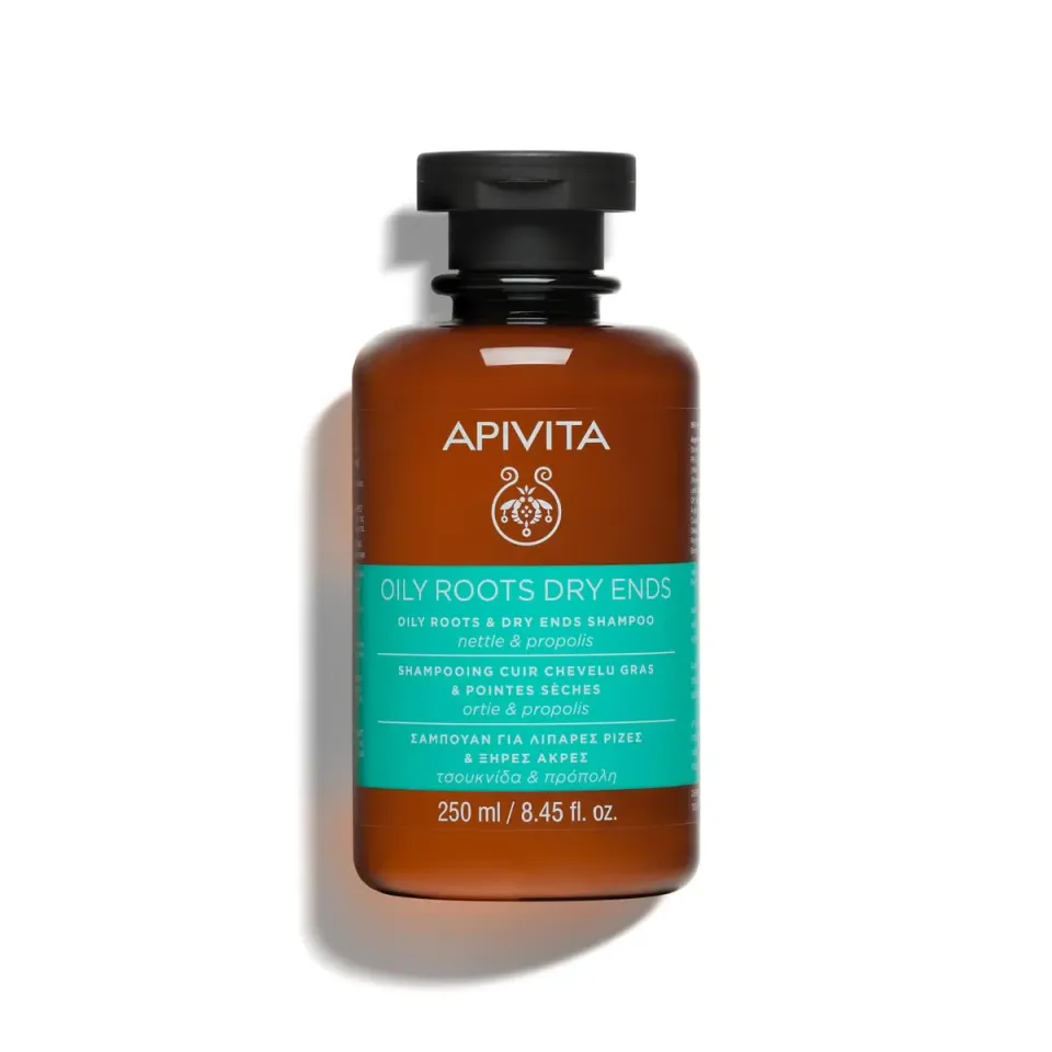 Apivita Cuir Chevelu Gras & Pointes Sèches shampoing 250 ml ortie