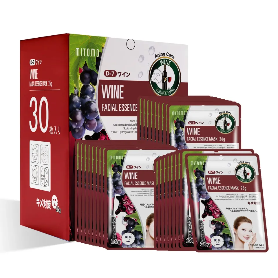 Mitomo Natural 512 MTSS00512 masque visage vin 30x26g polyphénols