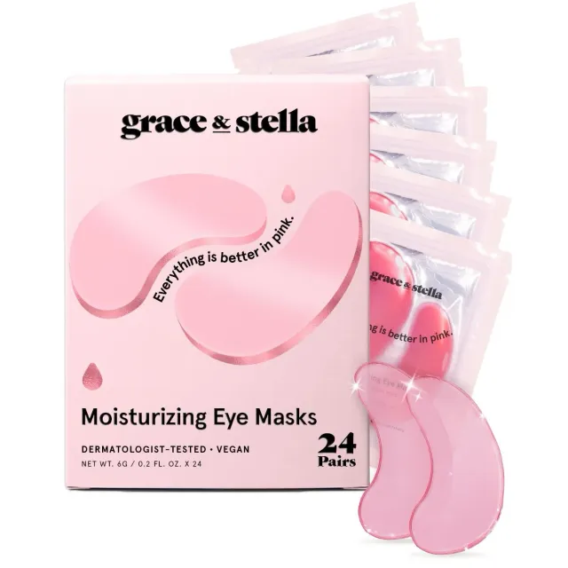 Grace & Stella Pink Eye Masks patch yeux 24 paires