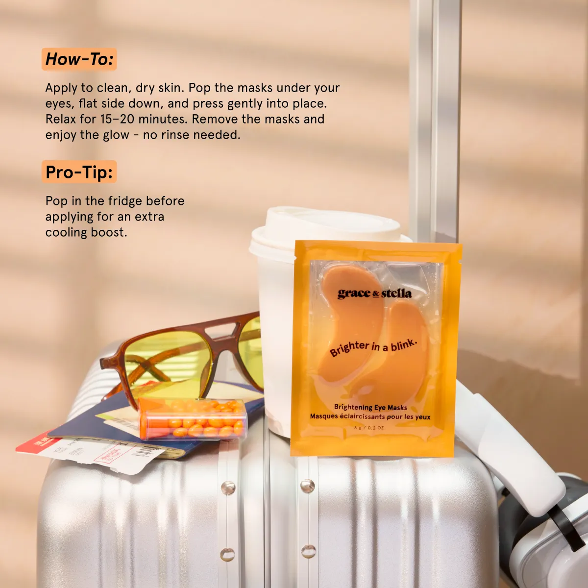 Grace & Stella Brightening patchs yeux orange vitamine C éclat