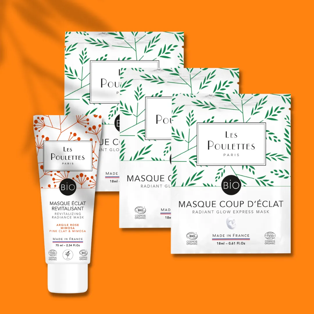 Les Poulettes Cure Super Glow rituel éclat 4 soins