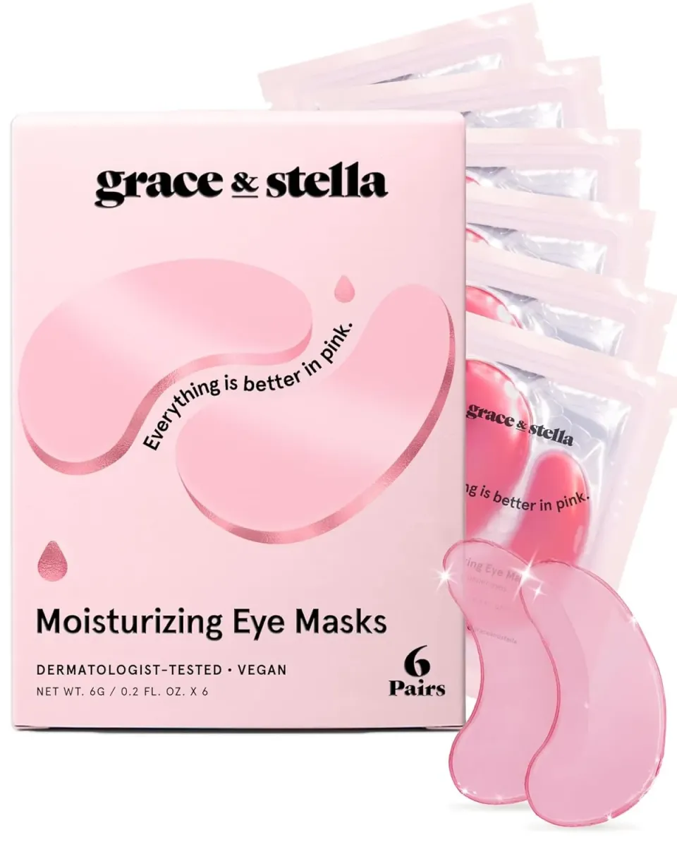 Grace & Stella Pink patchs yeux 6 paires hydratant rétinol