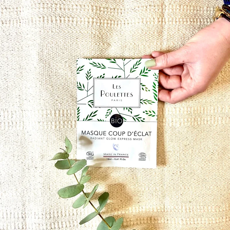 Les Poulettes Masque Coup d'Éclat masque visage argan bio glow