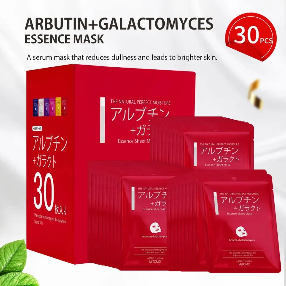 Mitomo MC MCSS00601-A-5x003 masque visage 30 pièces arbutine