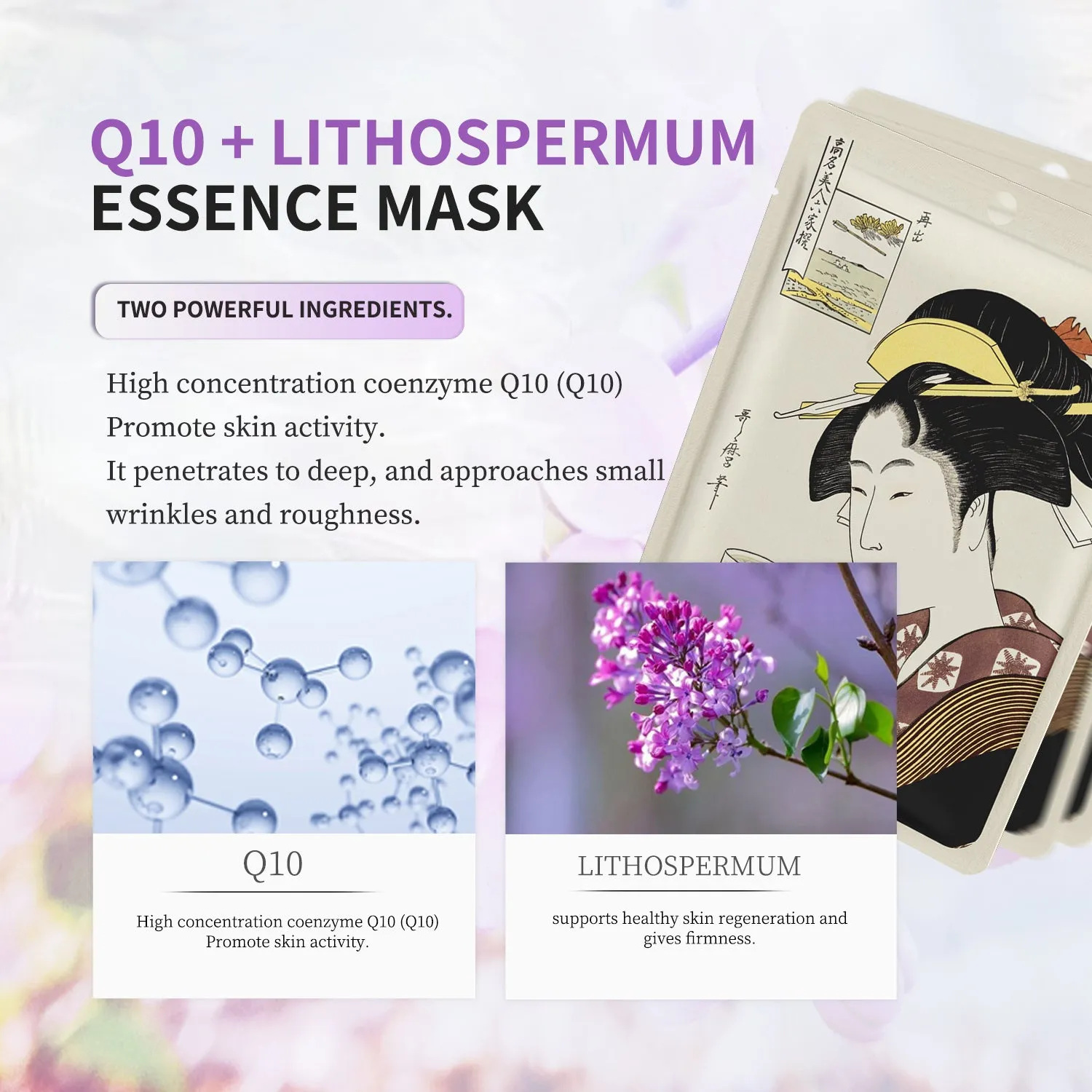 Mitomo Lithospermum JPSS00602-A-1 masque visage Q10