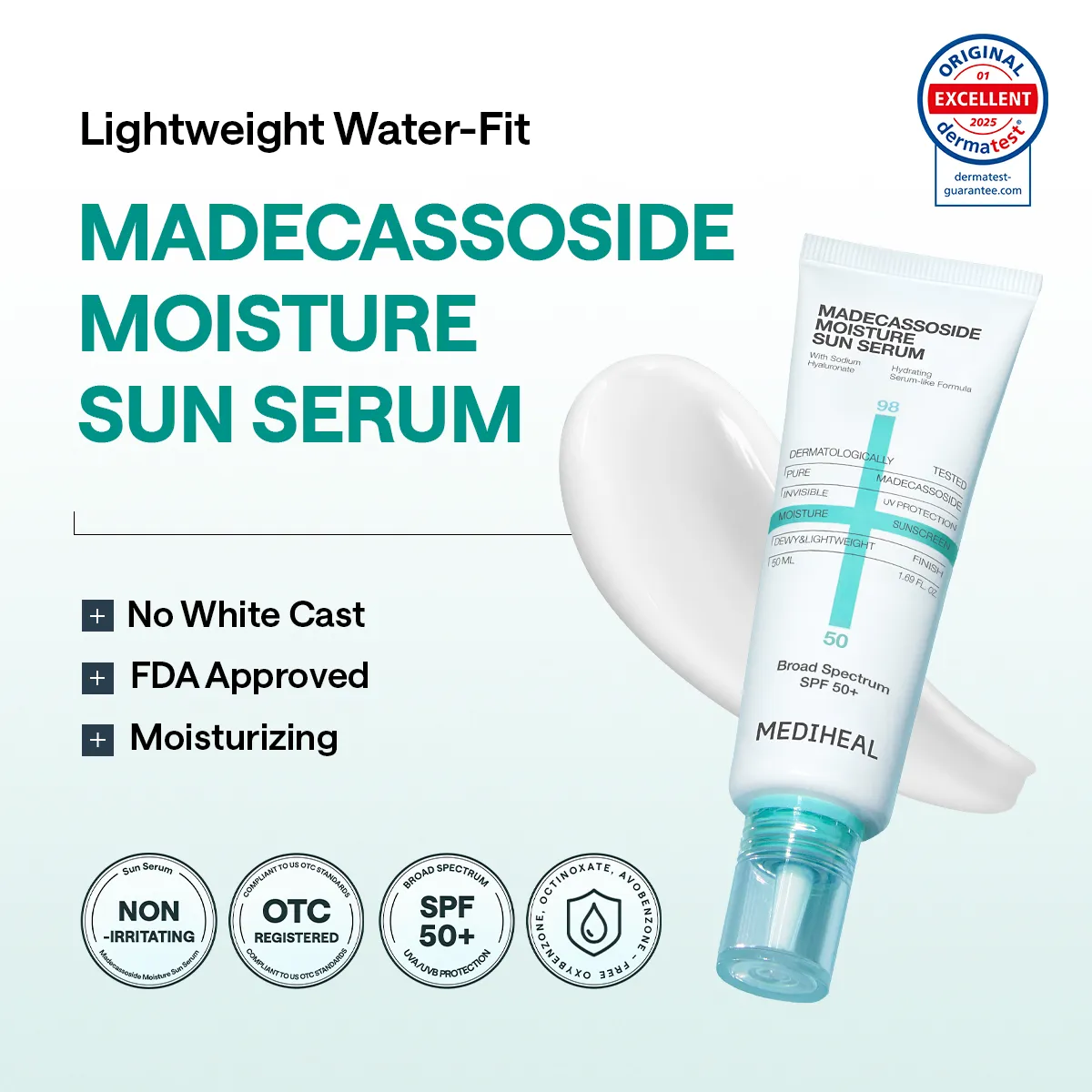 Mediheal Madecassoside Moisture Sun sérum solaire SPF50+ 50ml