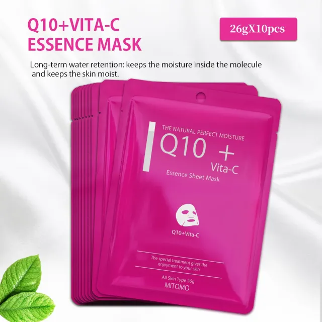 Mitomo Q10 Vita-C masque visage Q10 vitamine C