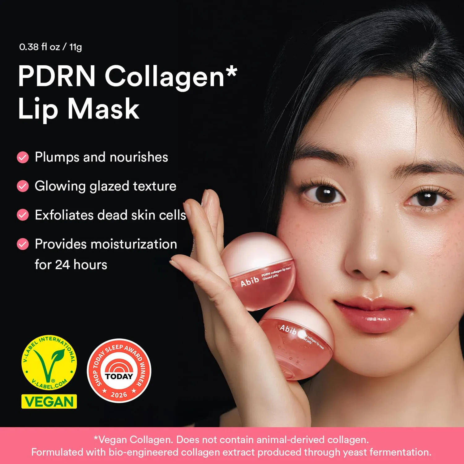Abib PDRN Collagen masque lèvres jelly 11ml rose