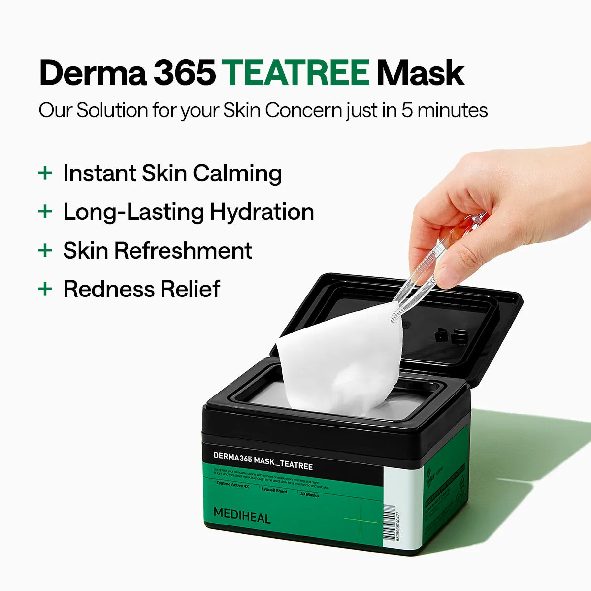 Mediheal Derma365 masque tea tree apaisant 30 pièces