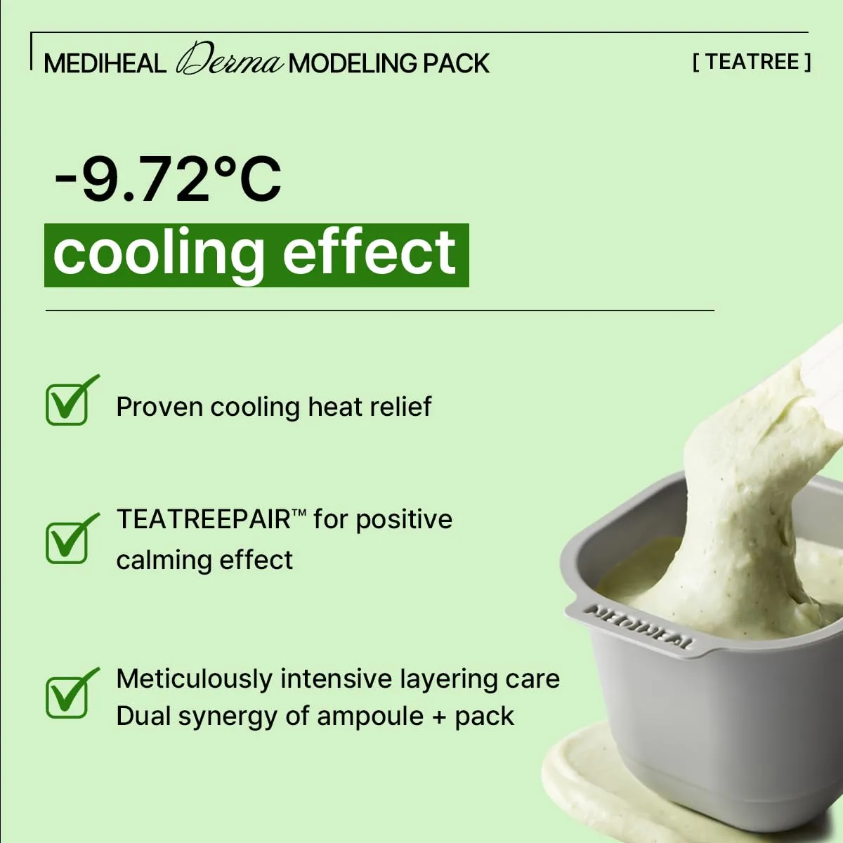 Mediheal Derma Modeling Pack masque visage tea tree apaisant