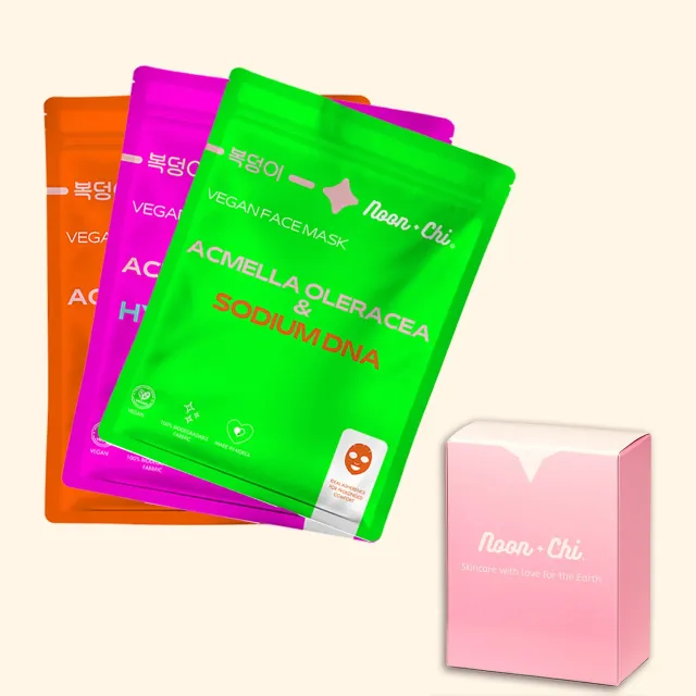 Noon-Chi Glow Reset 3X kit 3 masques tissu éclat