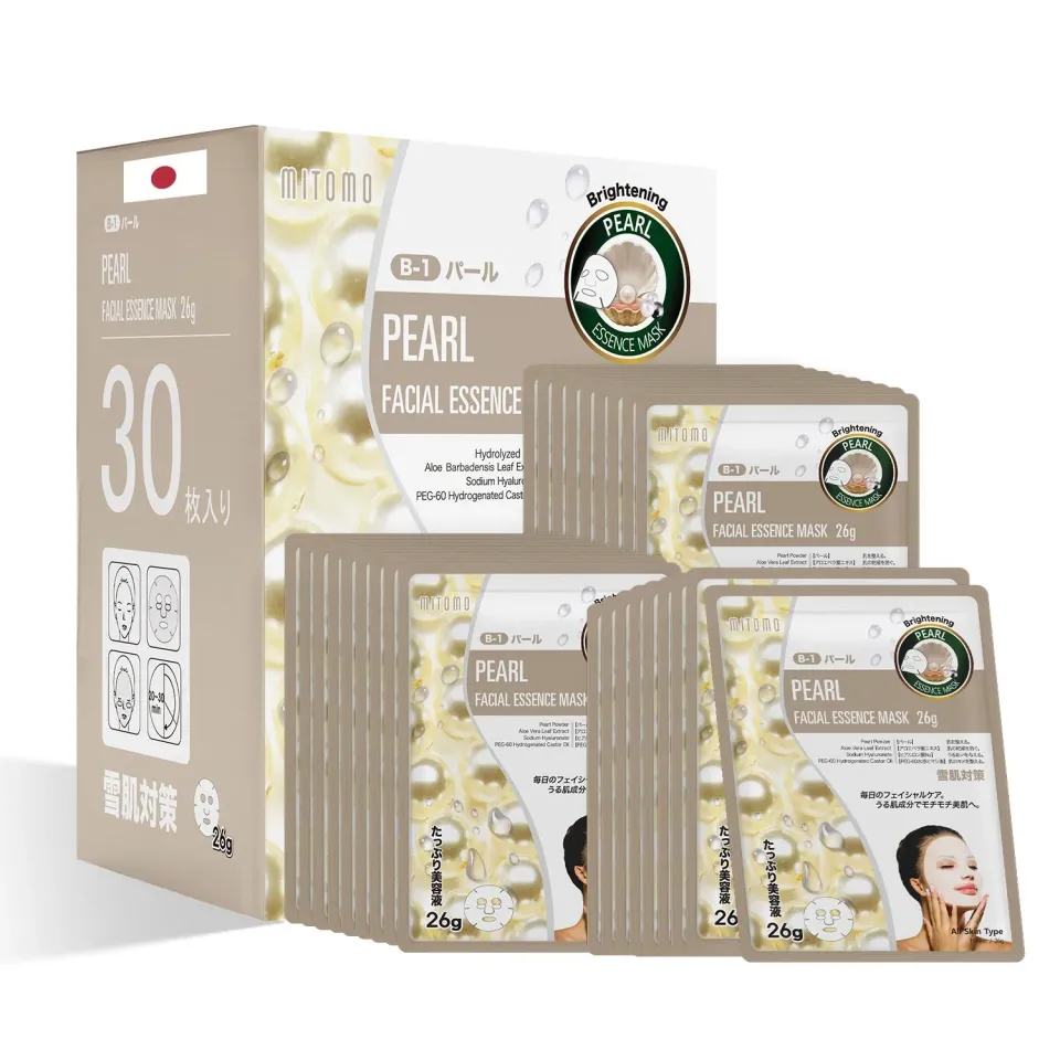 Mitomo Natural 516 Pearl masque visage 30 feuilles