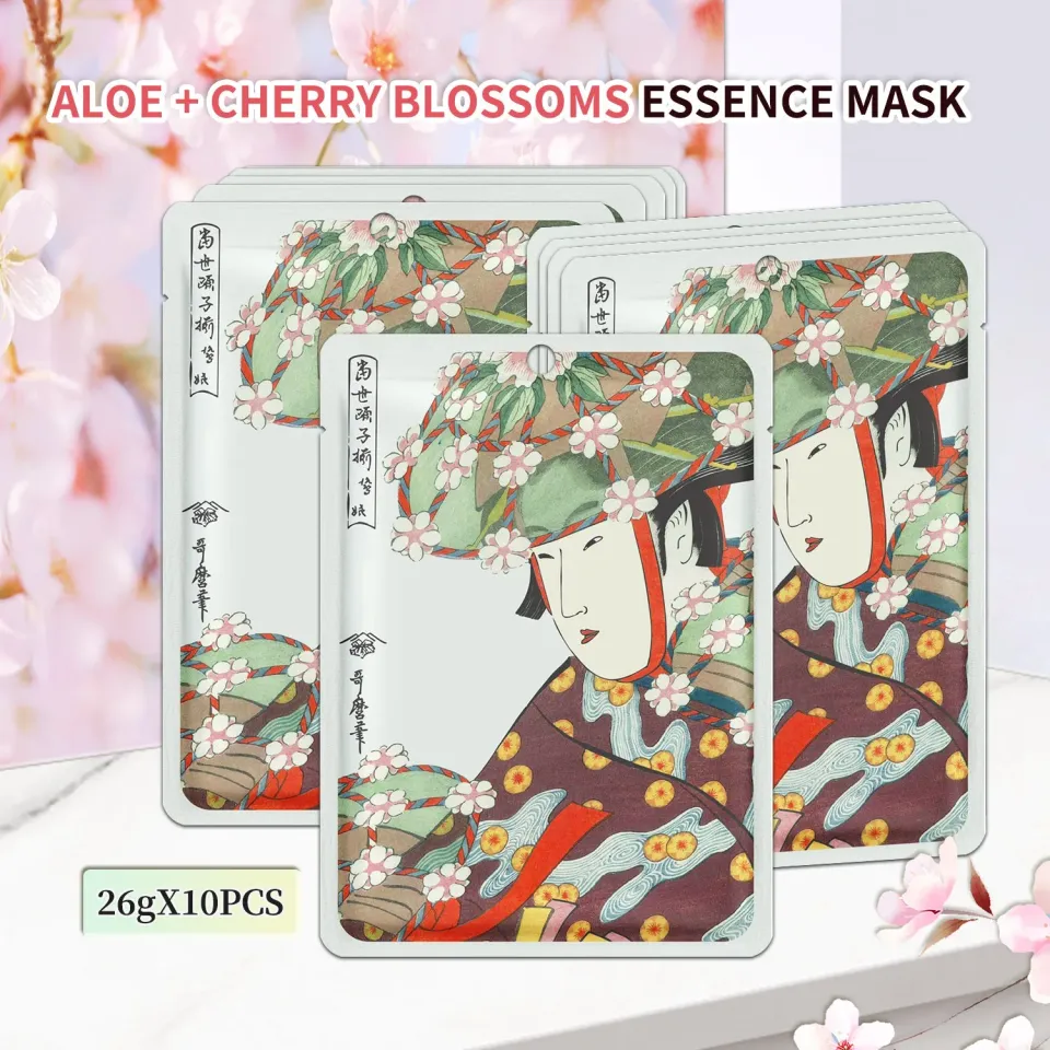 Mitomo Sakura JPSS00604 masque visage aloe cerisier hydratant