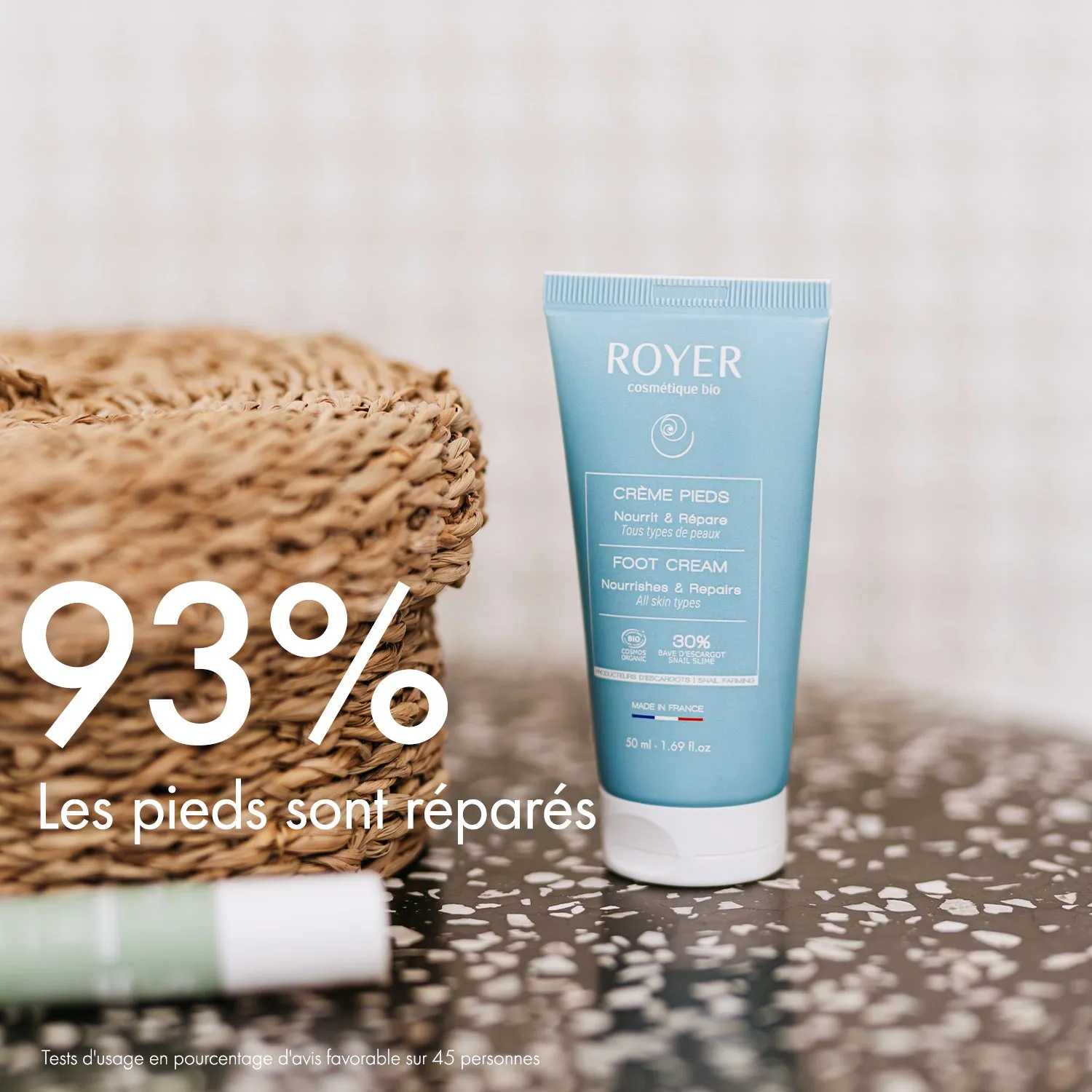 Royer Cosmétique crème pieds bave d'escargot réparatrice