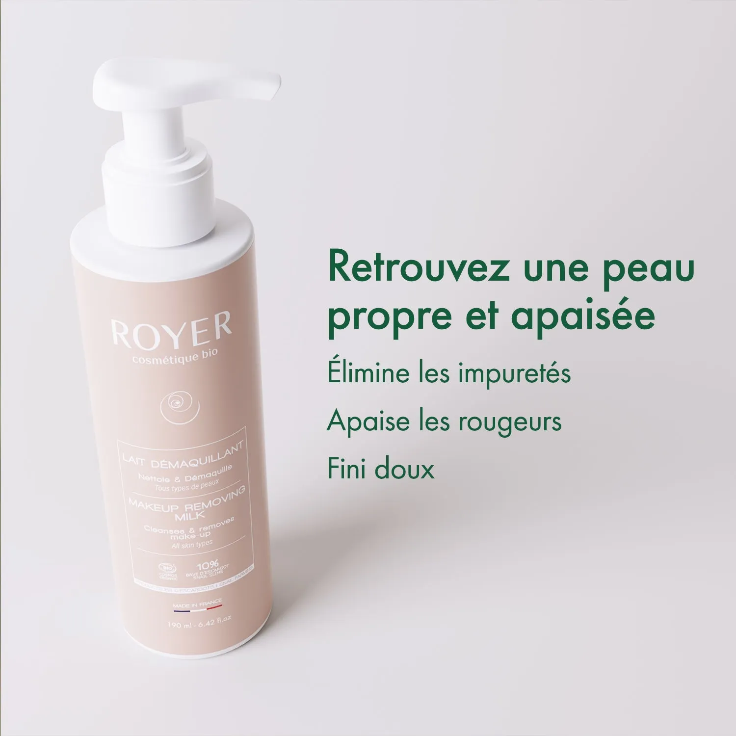 Royer duo lait démaquillant + lotion micellaire 10% bio