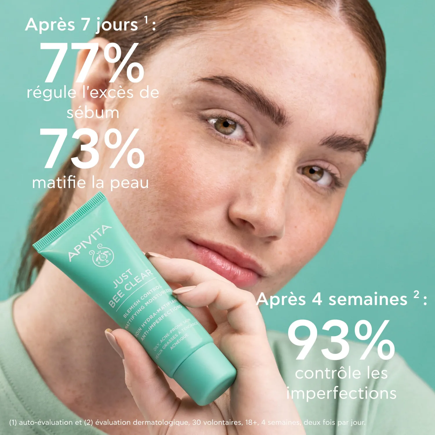 Apivita Just Bee Clear crème visage matifiante 40ml propolis