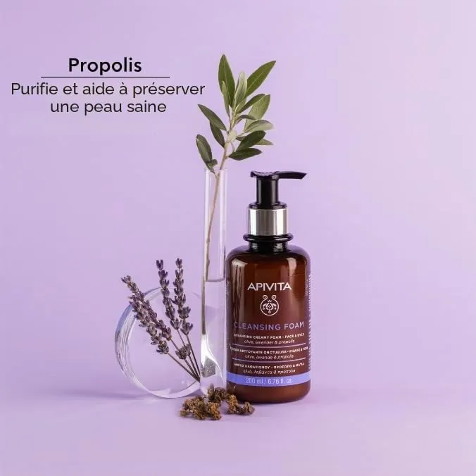 Apivita Mousse Nettoyante visage yeux 200ml olive douce