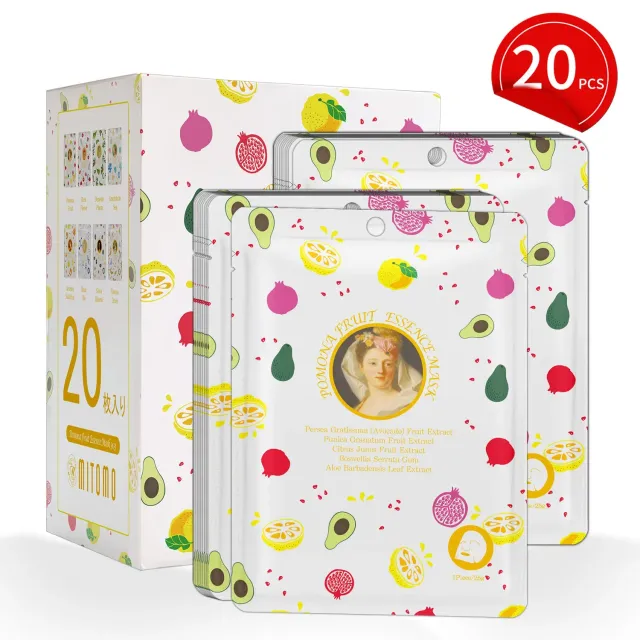 Mitomo Pomona Goddess 303 MGSS00303 masque visage 20 pcs fruit