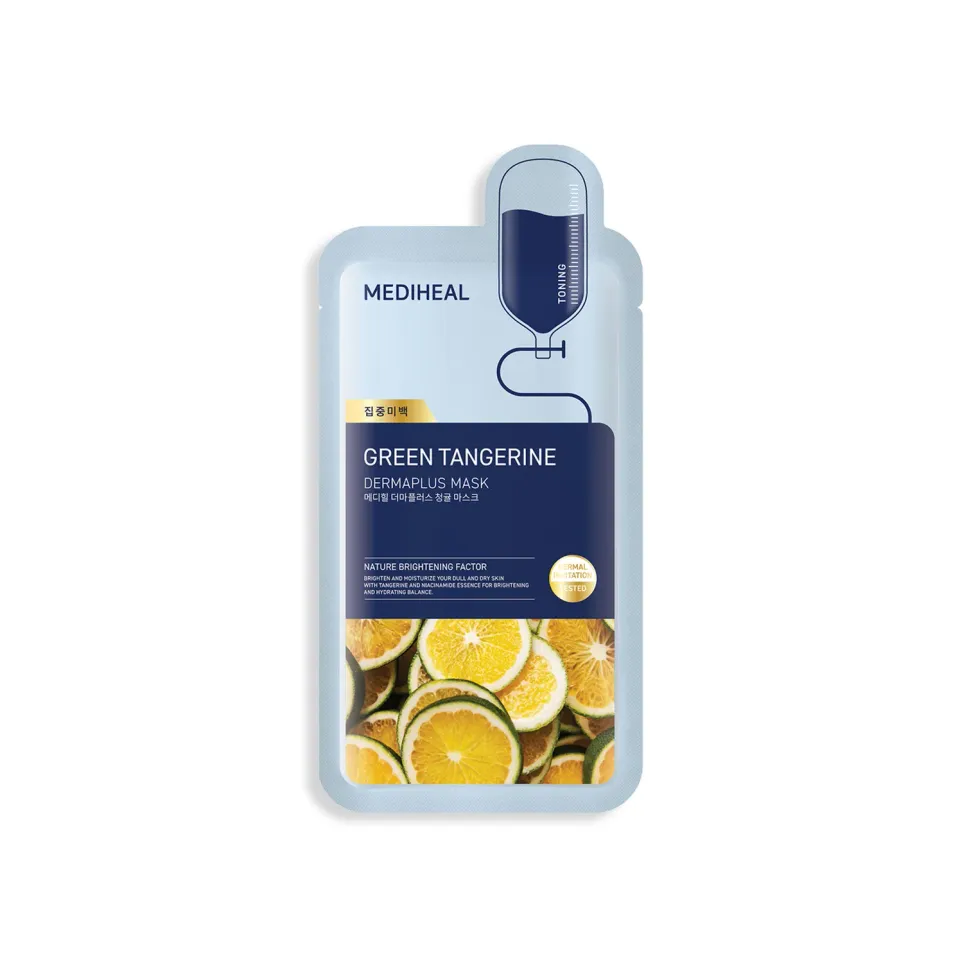 Mediheal Dermaplus masque tissu mandarine verte x10 éclat