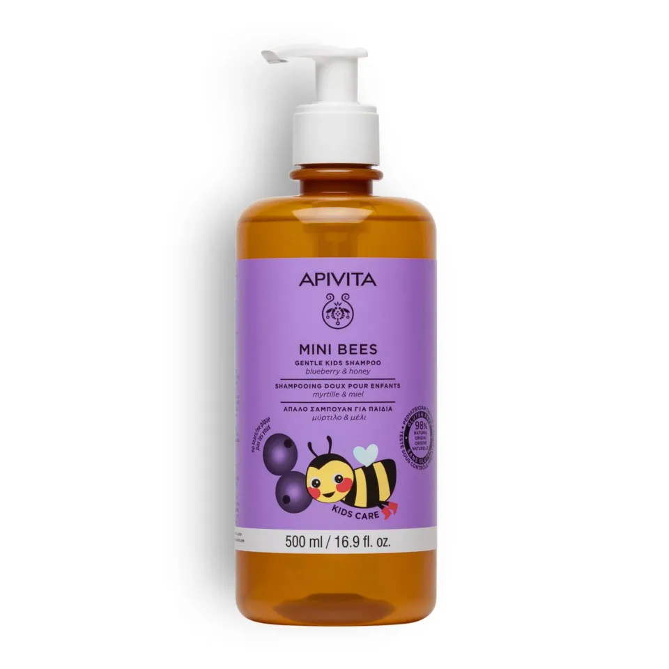 Apivita Mini Bees shampoing enfant 500ml miel myrtille doux
