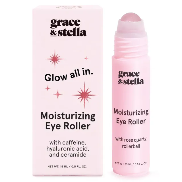 Grace & Stella Moisturizing Eye Roller soin yeux quartz rose
