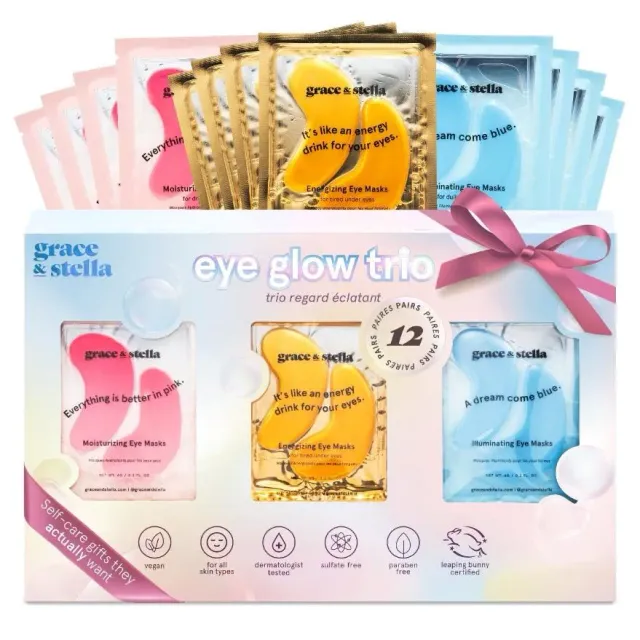 Grace & Stella Eye Glow Trio patchs yeux 12 paires éclat