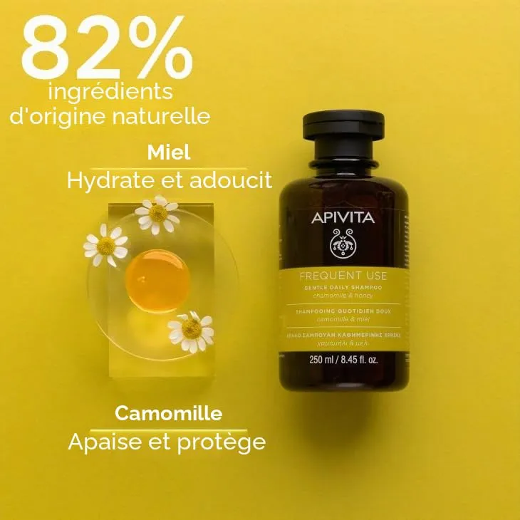 Apivita Shampooing doux quotidien usage fréquent 250 ml