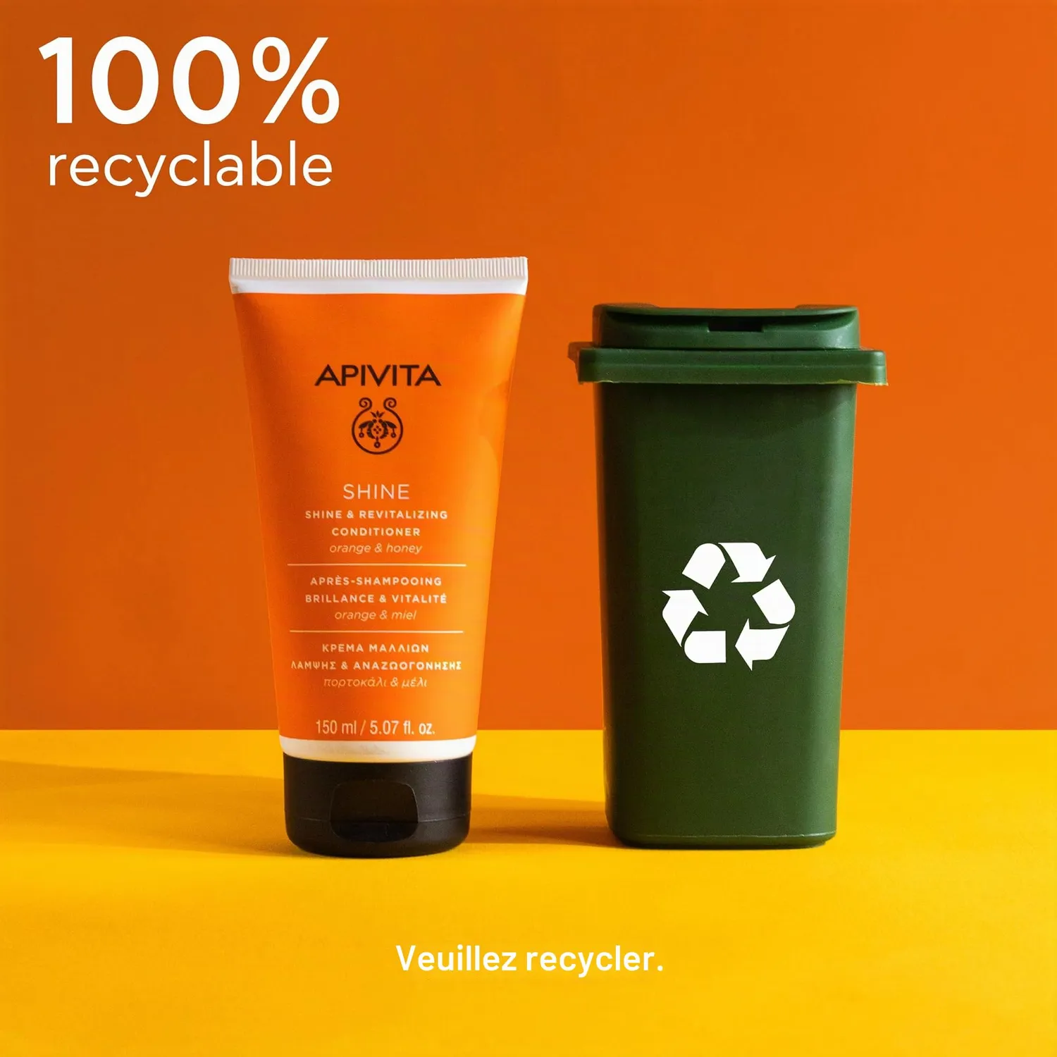 Apivita Shine après-shampooing 150 ml cheveux ternes