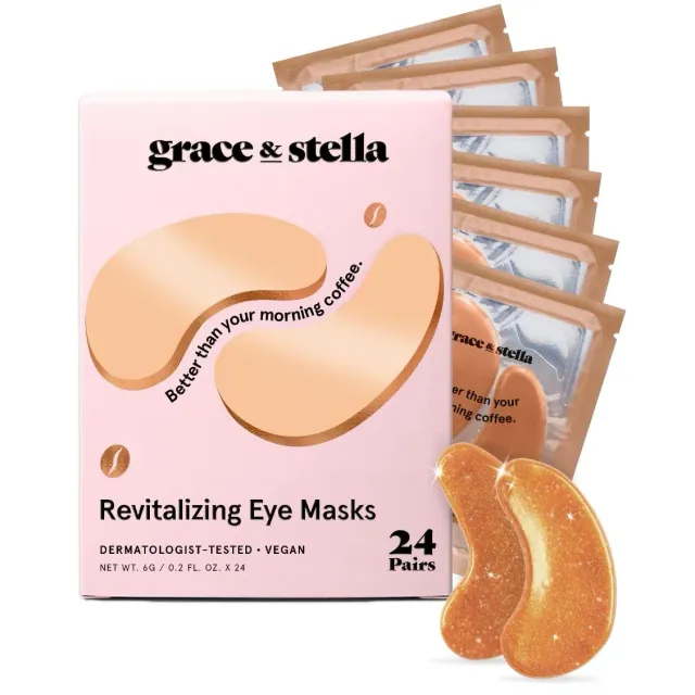 Grace & Stella Bronze patch yeux caféine 24 paires poches
