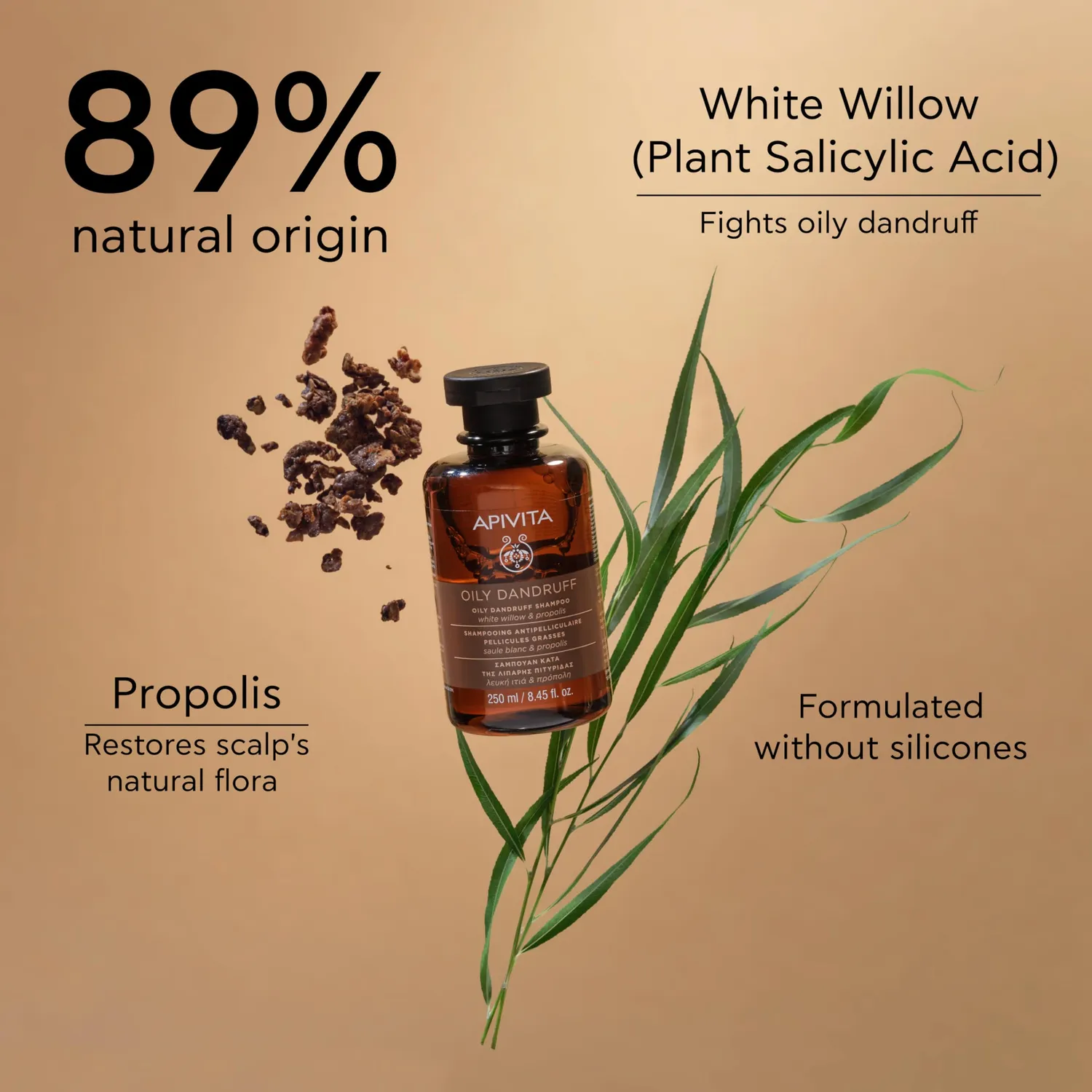 Apivita Oily Dandruff Shampooing antipelliculaire 250 ml