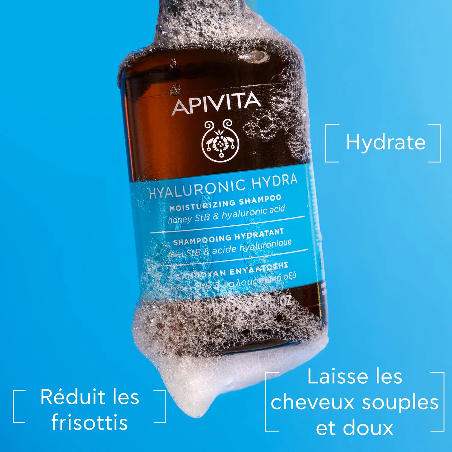 Apivita Hyaluronic Hydra shampoing hydratant 250 ml miel