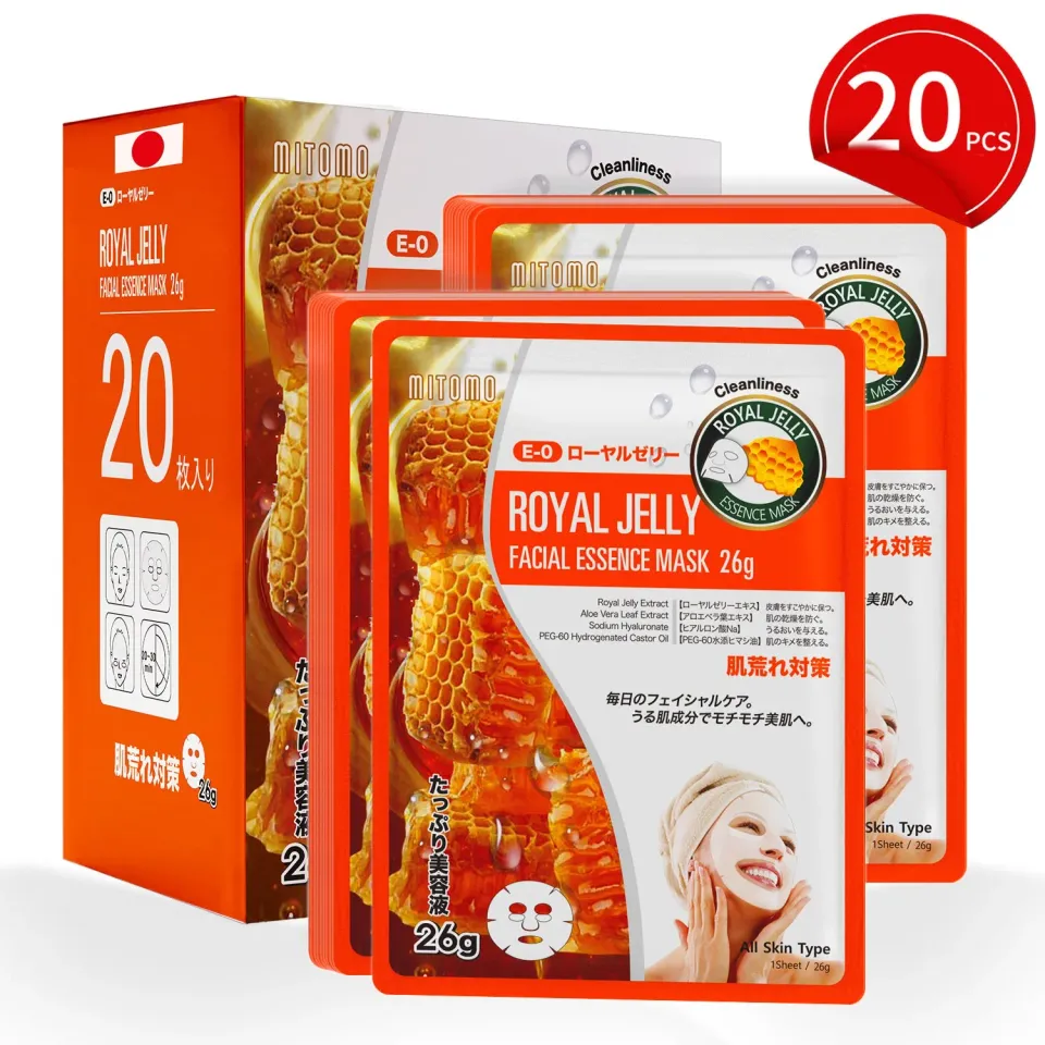 Mitomo Natural 516 Gelée Royale masque visage 20x éclat