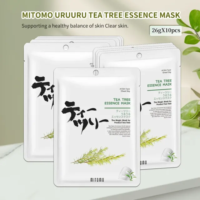 Mitomo Tea Tree masque tissu purifiant peau nette