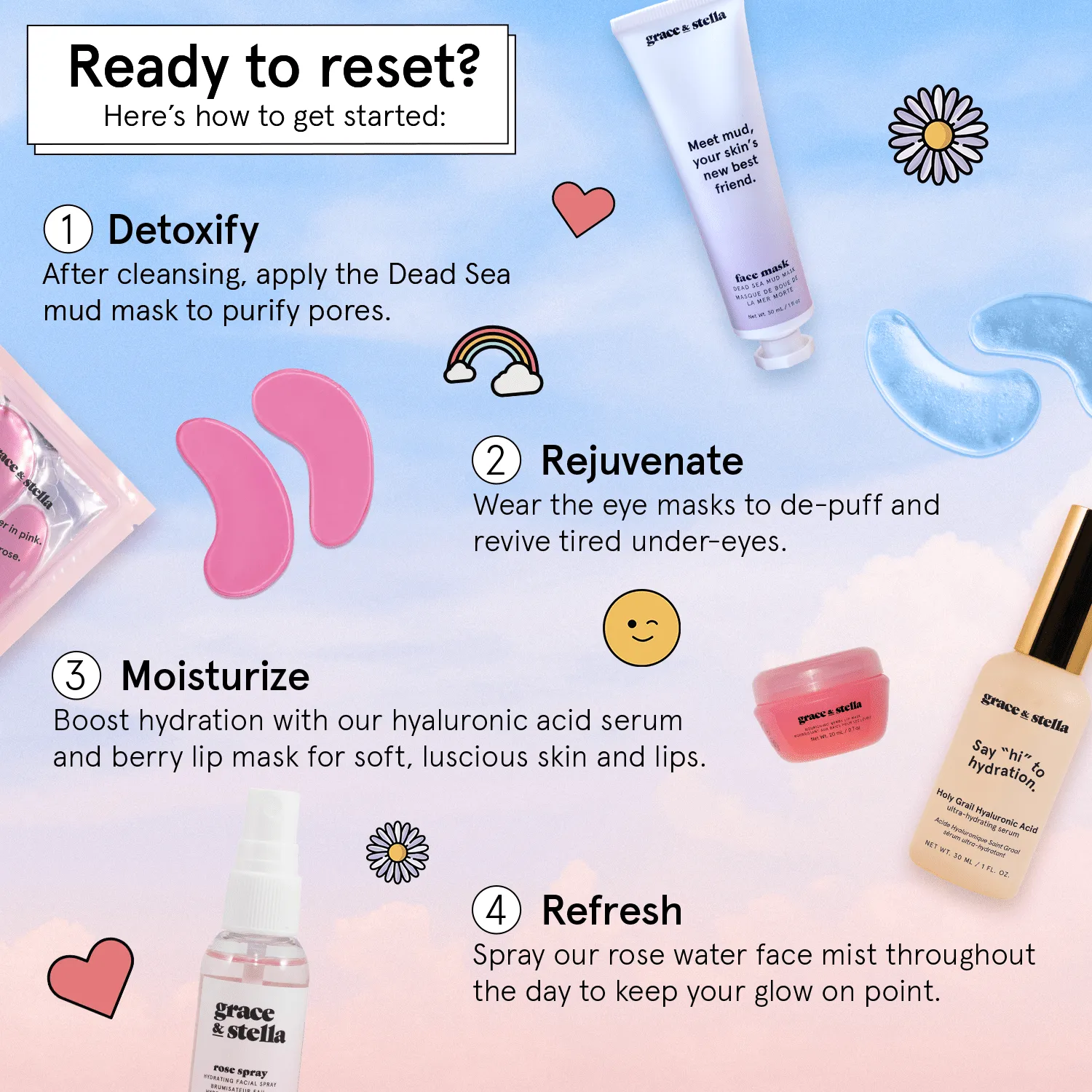 Grace & Stella Weekend Reset Edit coffret regard + sérum