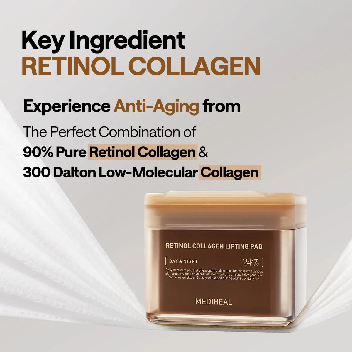 Mediheal Retinol Collagen Lifting pads visage 100 pcs lift