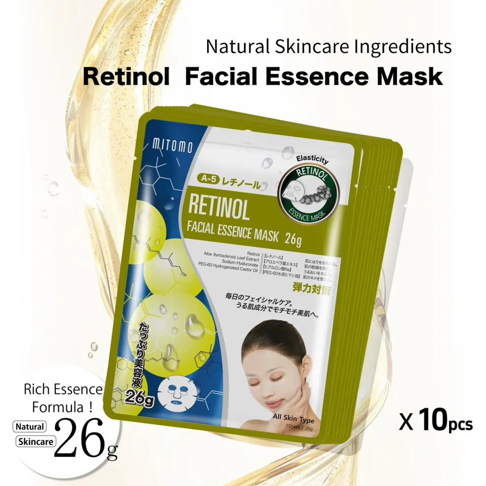 Mitomo Natural 512 Rétinol masque visage 10x26g raffermissant