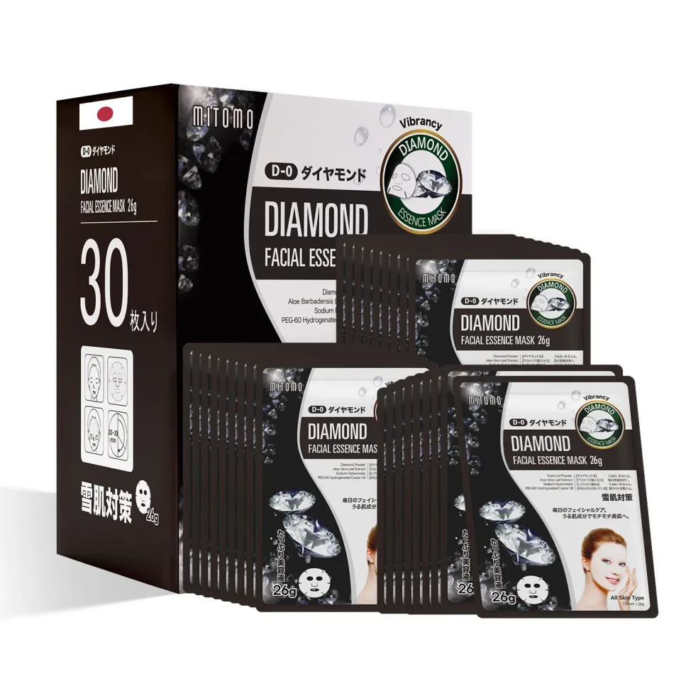 Mitomo Natural 516 Diamond masque visage 30 pcs éclat