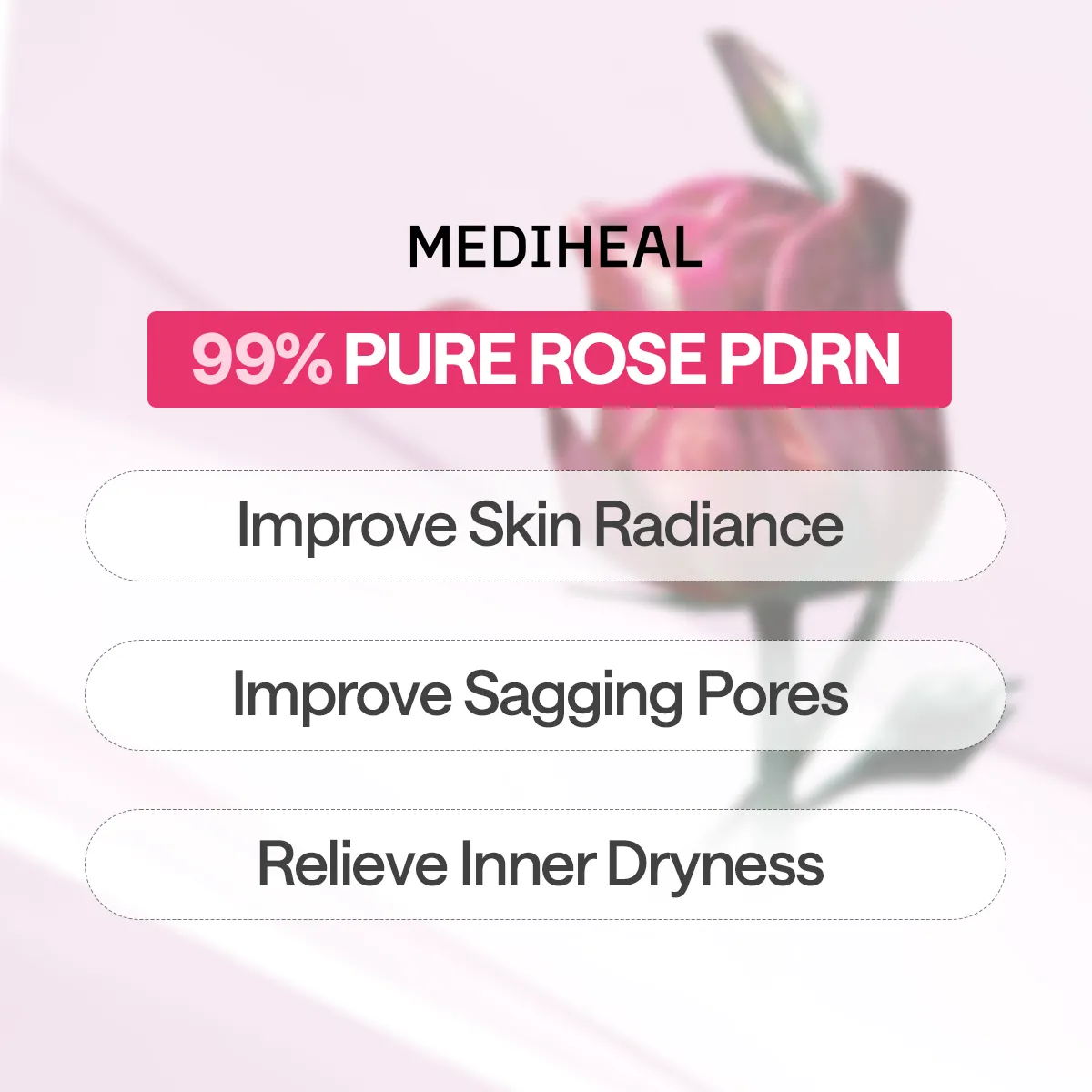 Mediheal Rose PDRN Essential Mask masque tissu 10 pcs eclat