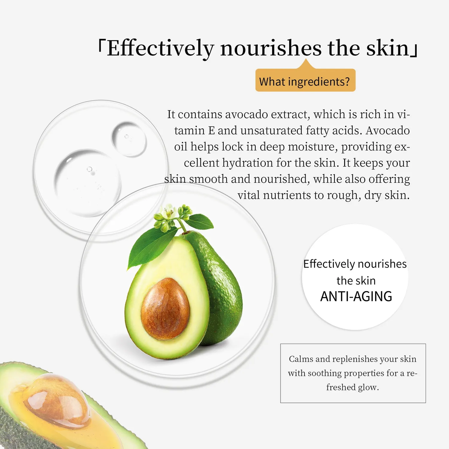 Mitomo Natural 512 Avocat masque visage 30 pièces