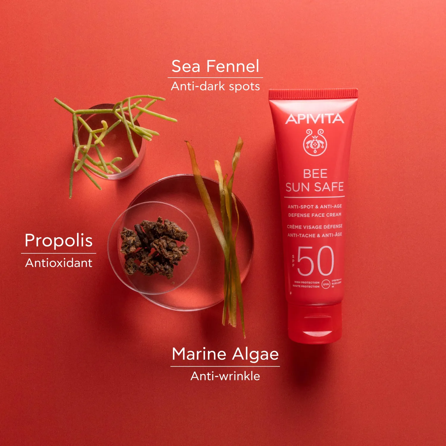 Apivita Bee Sun Safe Crème solaire visage SPF50 anti-taches 50ml