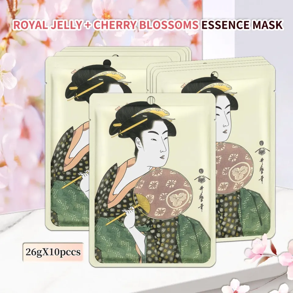 Mitomo Sakura JPSS00604-A-1 masque visage gelée royale fleur
