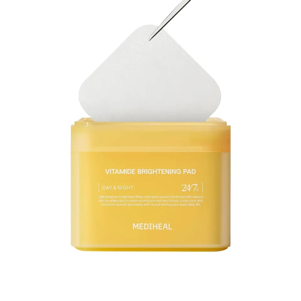 Mediheal Vitamide Brightening Pad toner éclat 100 pads vitamines