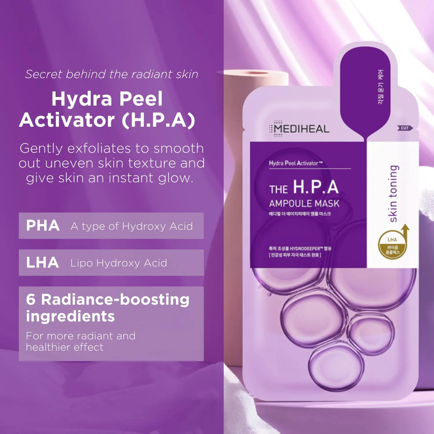 Mediheal Derma Ampoule Mask H.P.A masque visage x10 pores