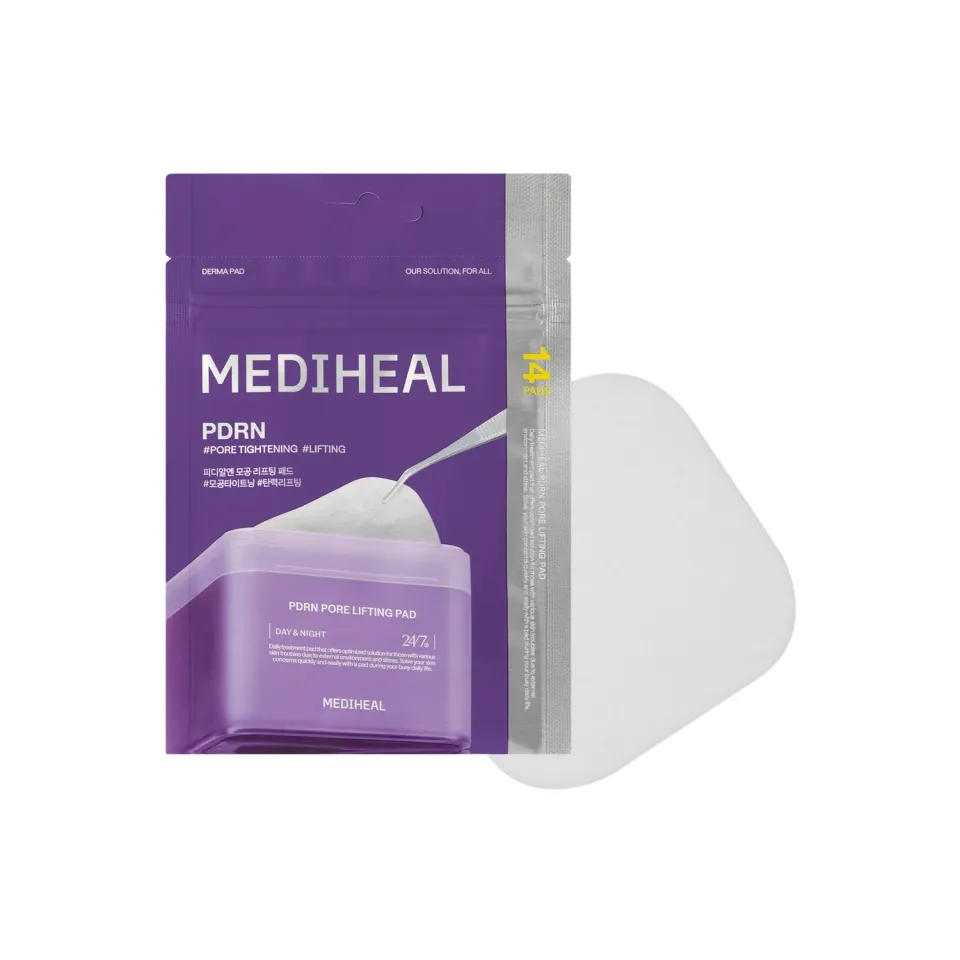 Mediheal PDRN Pore Lifting Pad toner pad hydratant 14 pièces