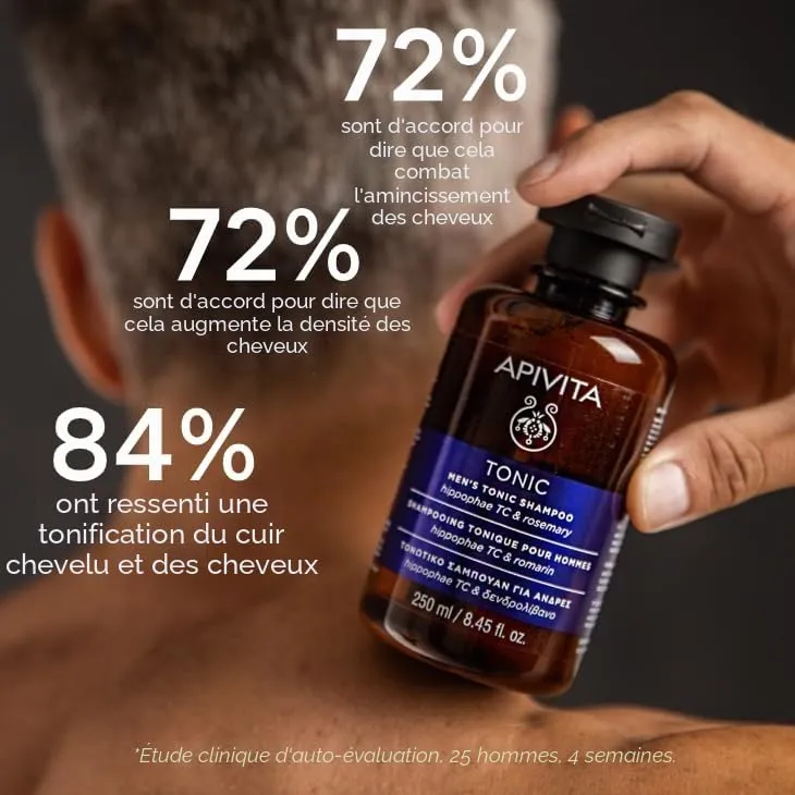 Apivita Shampoing Tonique Homme Antichute 250 ml sébum
